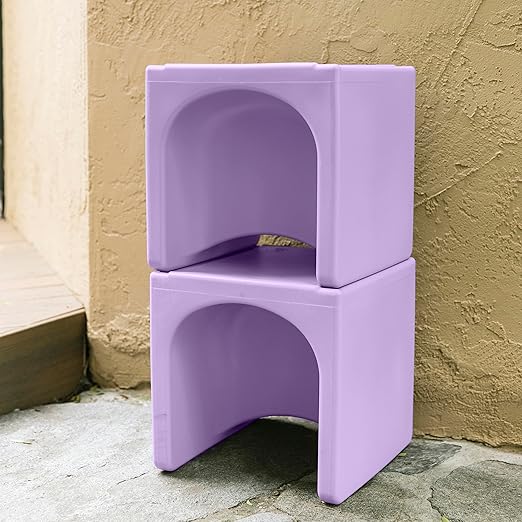 ECR4Kids Tri-Me Table and Cube Chair Set, Light Purple - Image 10