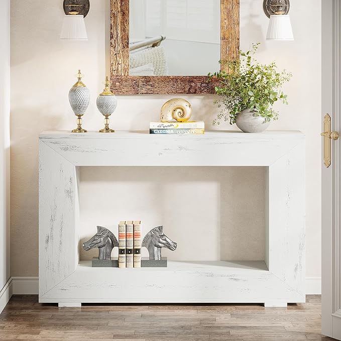 Tribesigns Farmhouse Console Table, 47 Inches Entryway Console Table - Image 4