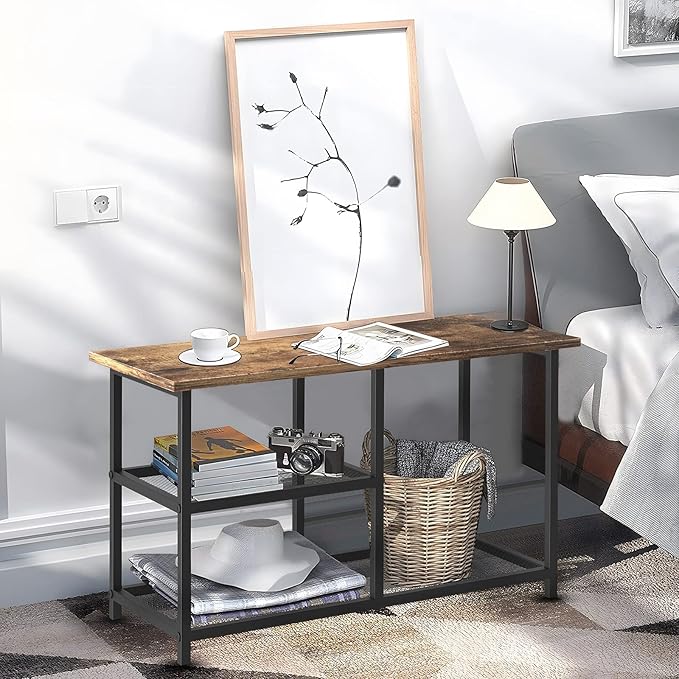 Rustic Wood Bench with 3-Tier Shoe Rack - Image 5