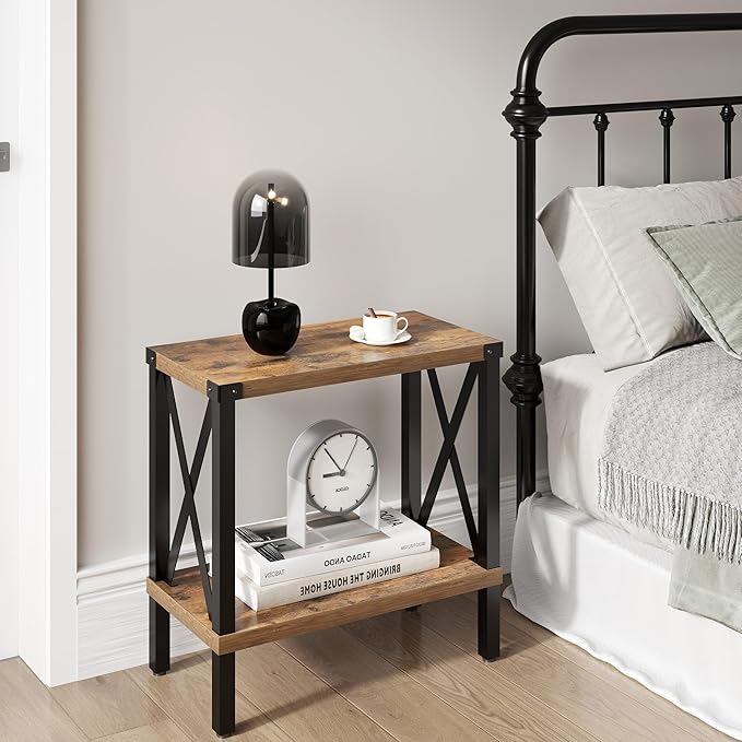 Narrow End Table, Large Sofa Side Table, Farmhouse Nightstand - Image 2