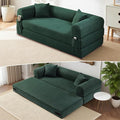 80" Convertible Sofa Bed, Corduroy Deep Seat Folding Pull Out Couch by Cleanthewayyouwant