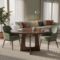 47" Round Dining Table for 4-6, Modern Small Dinner Table Farmhouse Round by LynginsCreativeLife