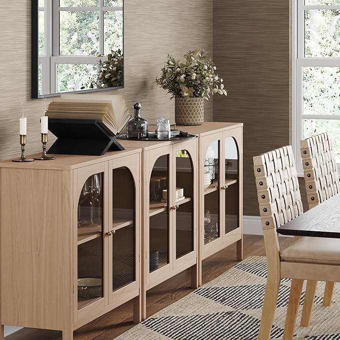 Nathan James Mason Modern Farmhouse TV Stand, Free Standing Accent Sideboard - Image 3