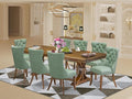NEDA9-AWA-22 9-Piece Modern Dining Table Set Consists of a Kitchen Table and 8 by LuxebyEastWestFurniture