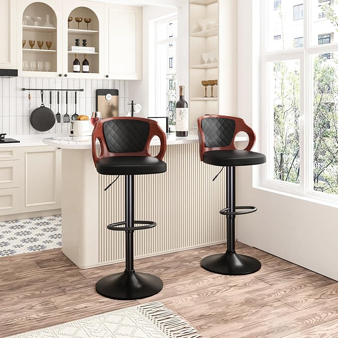VECELO BarStools Set of 2, Counter Height Stools - Image 3