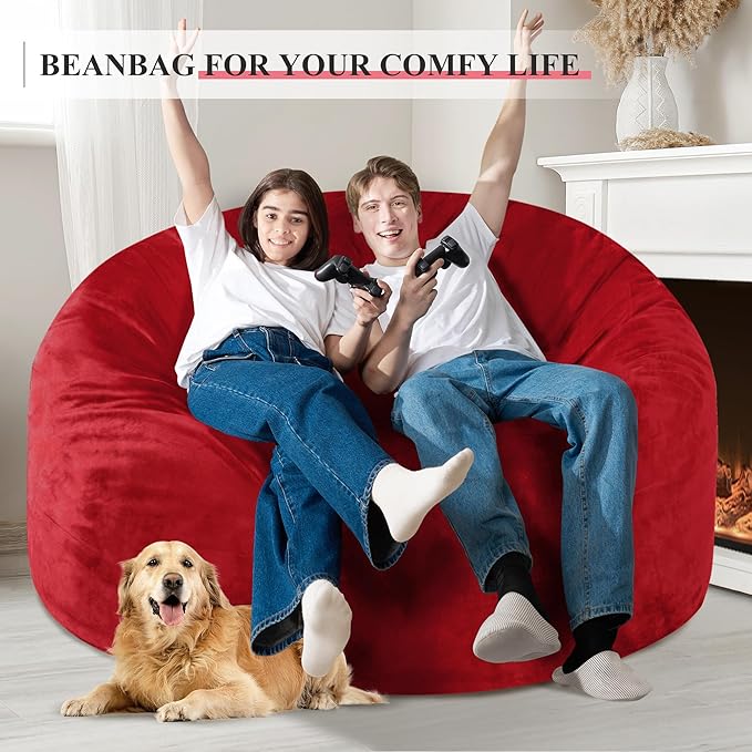 Homguava 5FT Bean Bag Chair Giant BeanBag - Image 5