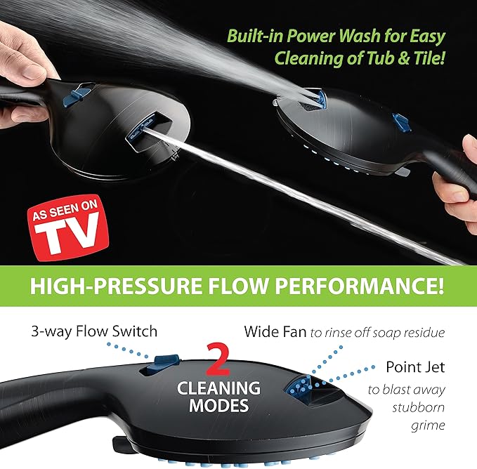 Hotel Spa AquaCare High Pressure 8-mode Handheld Shower Head - Image 5