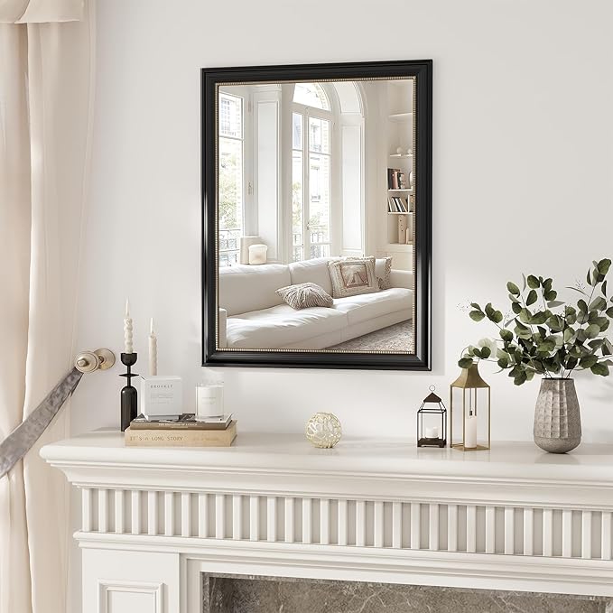 Axeman 28x36 Rectangular Wall Mirror, Decorative Bathroom Mirror, Traditional by Axeman