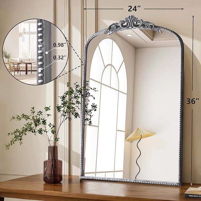 Micasso Arendahl Traditional Arch Mirror, Fireplace and Living Room - Image 4