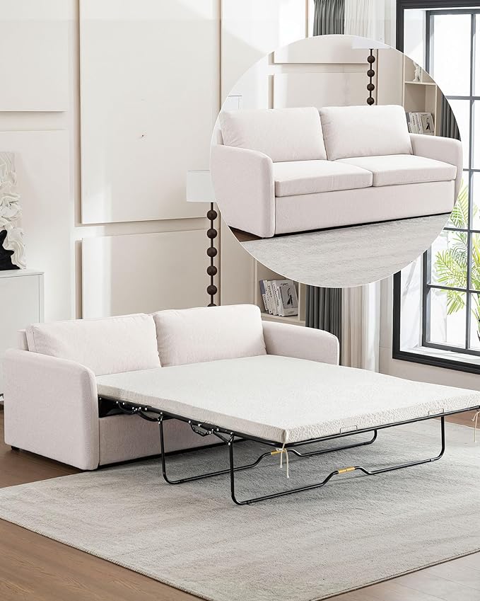 Queen Pull Out Sofa Bed, 2-in-1 Convertible Sleeper Sofa Couch - Image 10