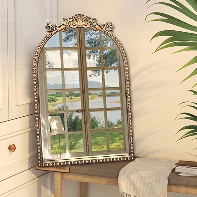 Arendahl Traditional Vintage Arch Mirror, Bedroom Vanity, Over Mantel Fireplace - Image 3