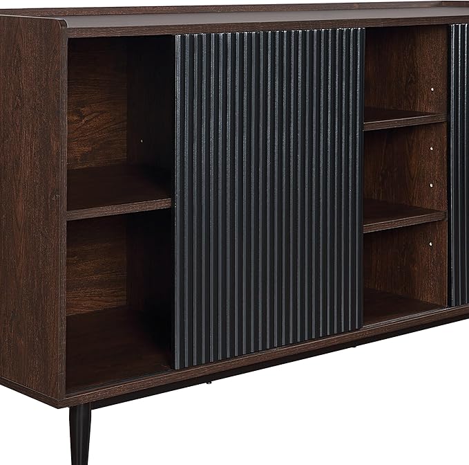 Manhattan Comfort Duane 59-Inch Ribbed Mid Century Modern Sideboard, Versatile - Image 5