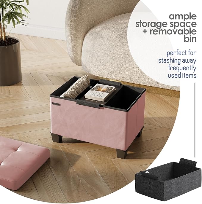 STORAGEBUD Storage Ottoman Cube - Image 3