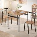 VECELO 3 Piece Dining Table & Chairs Set by VECELO
