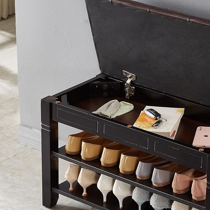 Shoe Storage Bench, Entryway Shoe Rack - Image 7