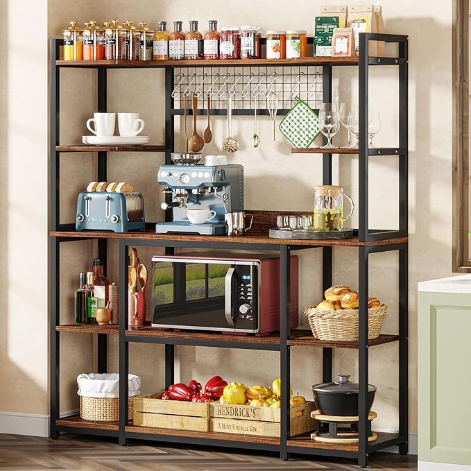 Tribesigns Large Bakers Rack, 5-Tier Baker’s Rack Kitchen Storage Shelf by Tribesigns