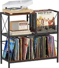 Snughome Large Vinyl Record Player Stand, Holds Up to 300 Albums, Wooden Record by Snughome
