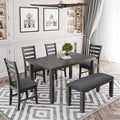 SogesPower 6-Piece Rustic Dining Table Set by SogesPower