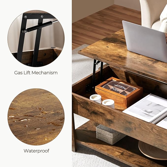 Yaheetech Coffee Table, 47.5in Lift top Coffee Table - Image 6