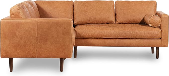 POLY & BARK Napa Leather Corner Sectional Sofa in Full-Grain Pure-Aniline - Image 3