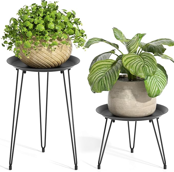 SUEH DESIGN Plant Stand Indoor, Metal Plant Stand Round Plant Table Heavy Duty by SUEHDESIGN