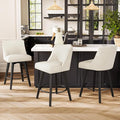 Counter Height Bar Stools Set of 3, Modern Swivel Barstools by ErdoruLiving