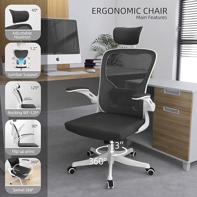 Monhey Office Chair, Ergonomic Office Chair - Image 3