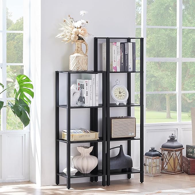 4 Tier Tall Wooden Bookshelf - Image 4