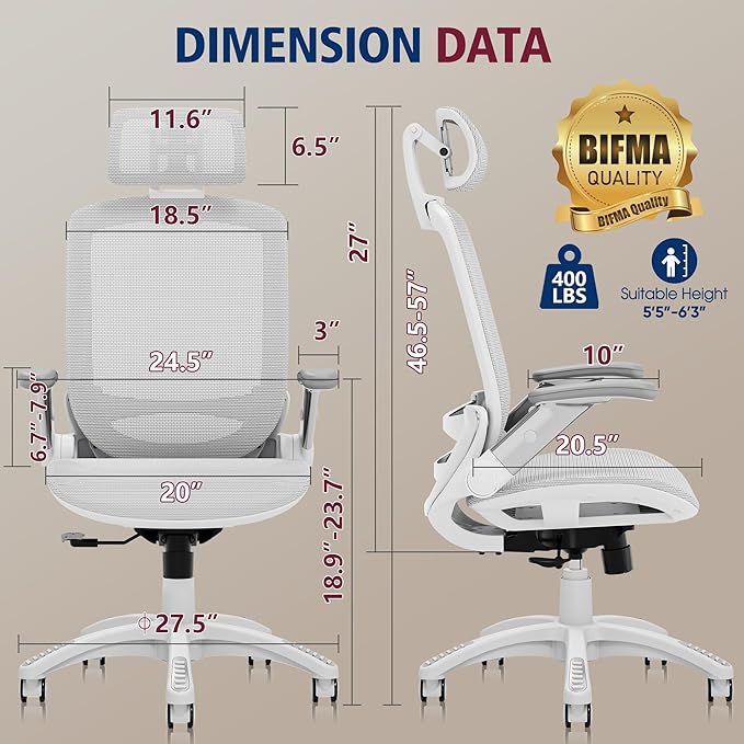 GABRYLLY Ergonomic Office Chair, High Back Home Desk Chair - Image 3