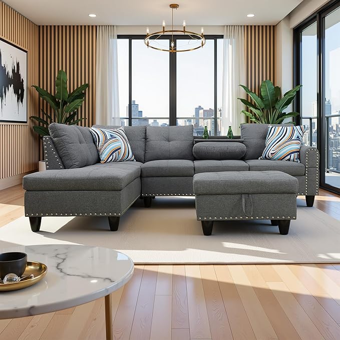 97.5" Oversized Sectional Couch, L Shaped Couch by LynginsCreativeLife