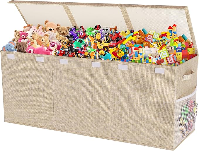 Extra Large Toy Box, Collapsible Sturdy Kids Toy Chest by Mabahoo