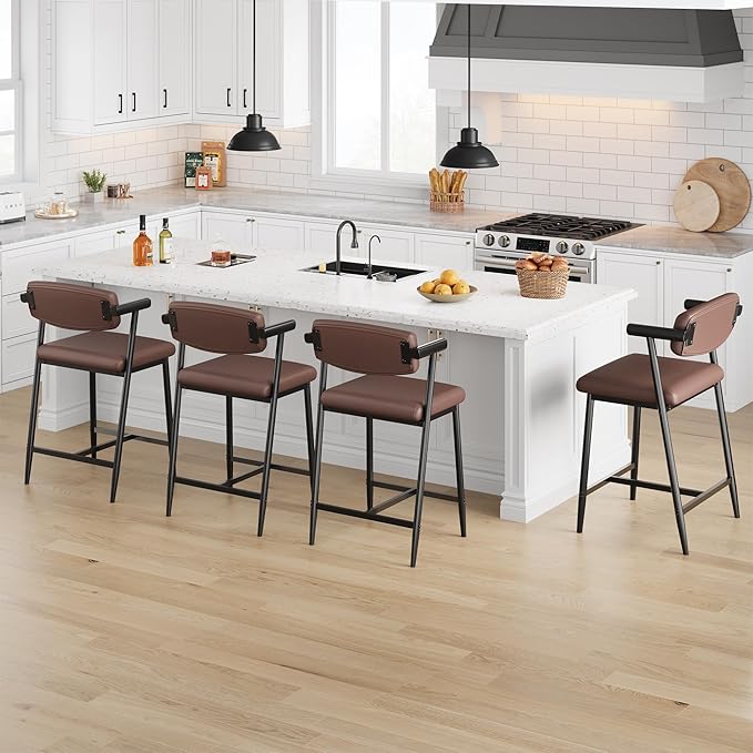 GarveeHome Counter Height Bar Stools of 4 - Image 4