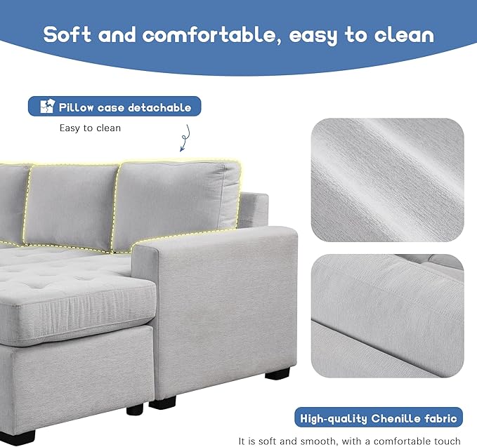 108.3 Inch Modular Sectional Sleeper Sofa - Image 6