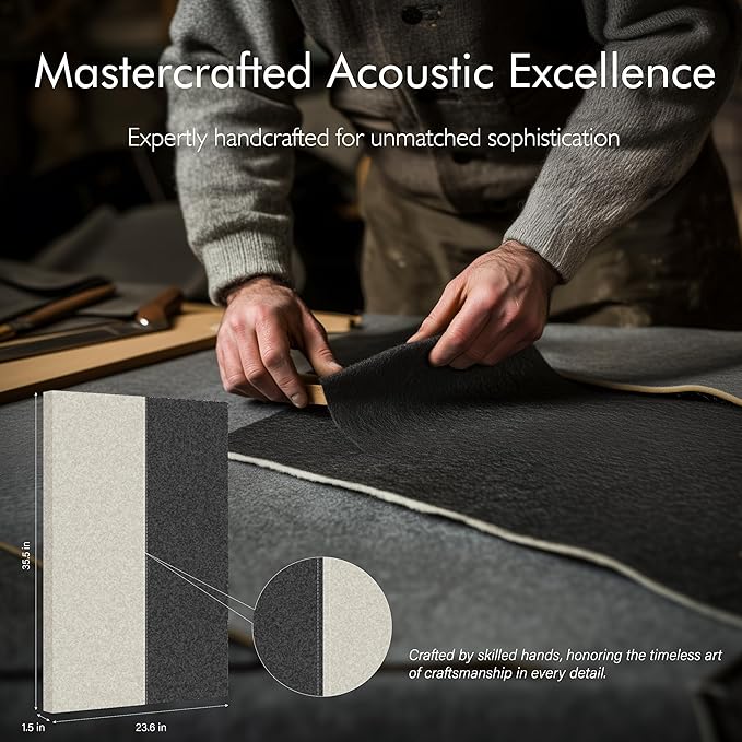 3-Pack Stitched Fabric Acoustic Panels Sound Absorbing, 3-Piece 35.5x23.6 - Image 4