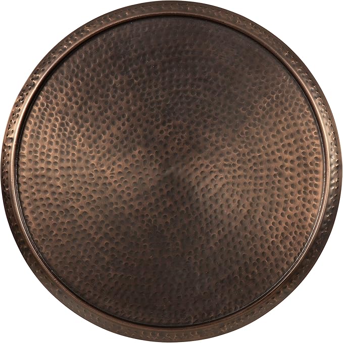 Kate and Laurel Sanzo Modern Pedestal Side Table; 15 x 15 x 24; Bronze; - Image 8