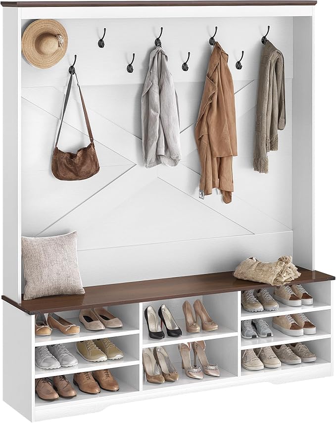 YITAHOME Hall Tree with Bench and Shoe Storage, Mudroom Storage Modern Shoe - Image 7