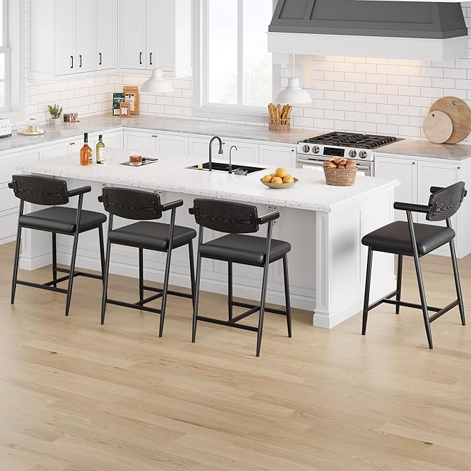 GarveeHome Counter Height Bar Stools Set of 2 - Image 4