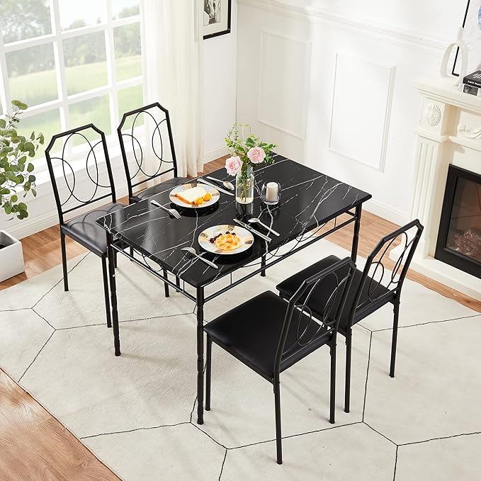 VECELO 5 Piece Dining Table Set - Image 6