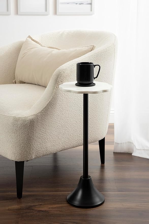 Kate and Laurel Sanzo Modern Pedestal Drink Table, Decorative End Table - Image 4