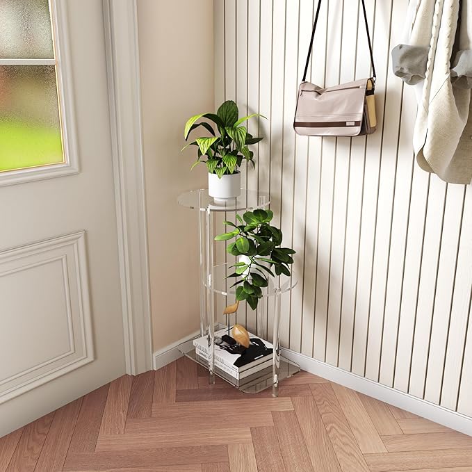 Eglaf Acrylic Round Side Table - Image 6