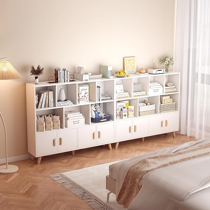 Cubby Shelf Bookcase with Doors - Image 7