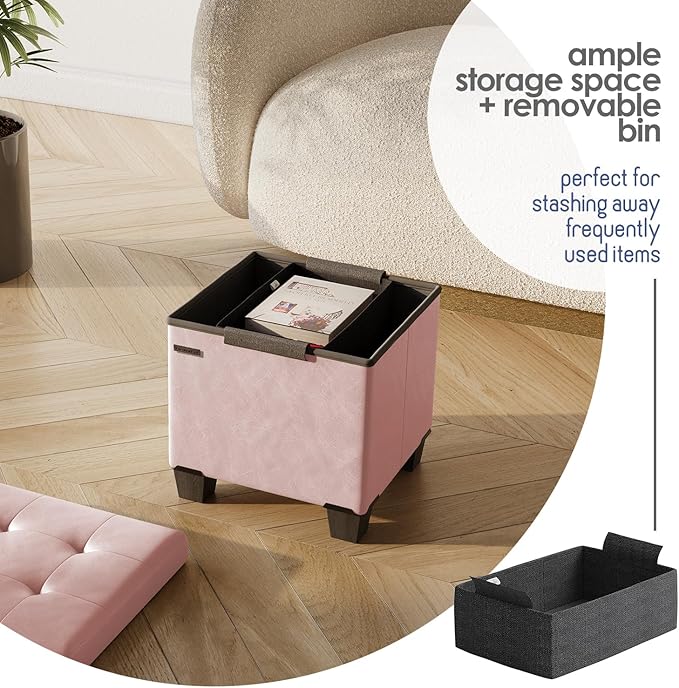 STORAGEBUD Storage Ottoman Cube - Image 3