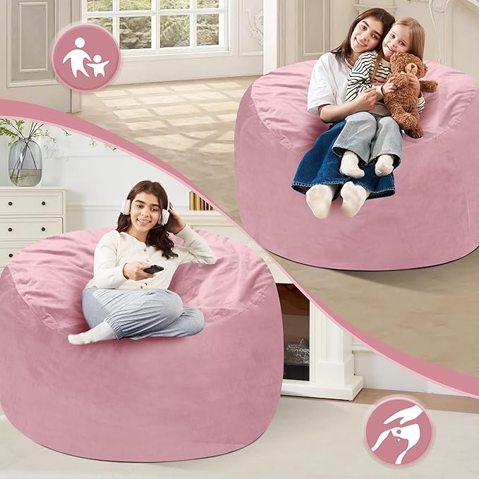 Homguava 4 FT Bean Bag Chair: 4' Bean Bags - Image 3