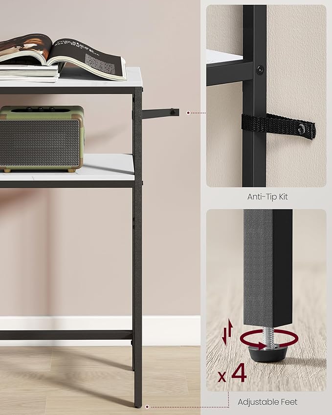 VASAGLE Console Table, 2-Tier Narrow Sofa Table - Image 5