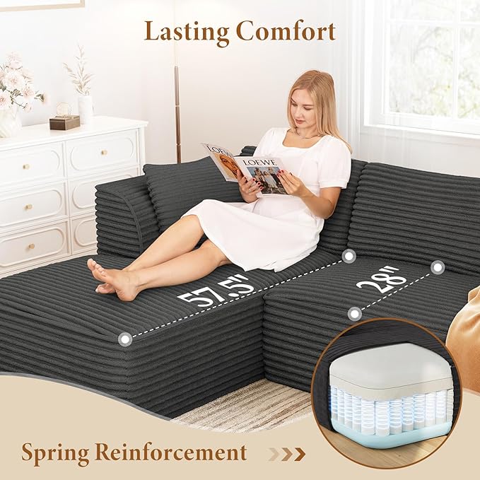 Vesgantti 106" Boneless Couch - Image 3