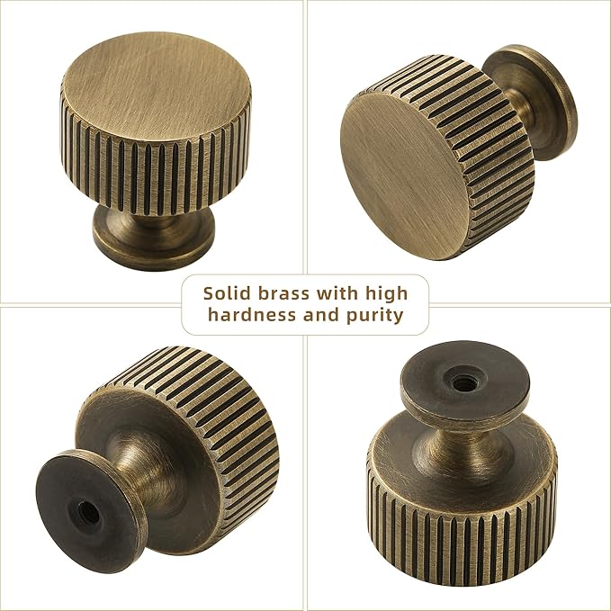 Antique Brass Kitchen Cabinet Knob - Image 3
