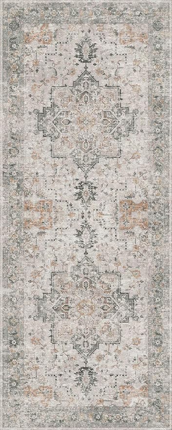 GENIMO 2x7 Area Rugs for Living Room, Machine Washable Non Slip Vintage Retro - Image 8