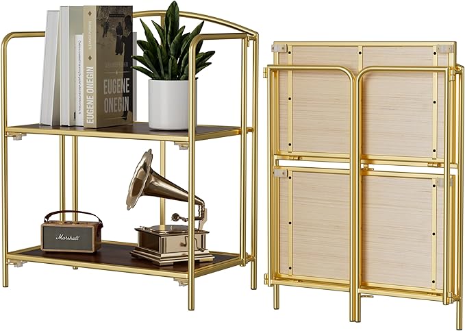 Crofy No Assembly Folding Bookshelf by CrofyLLC