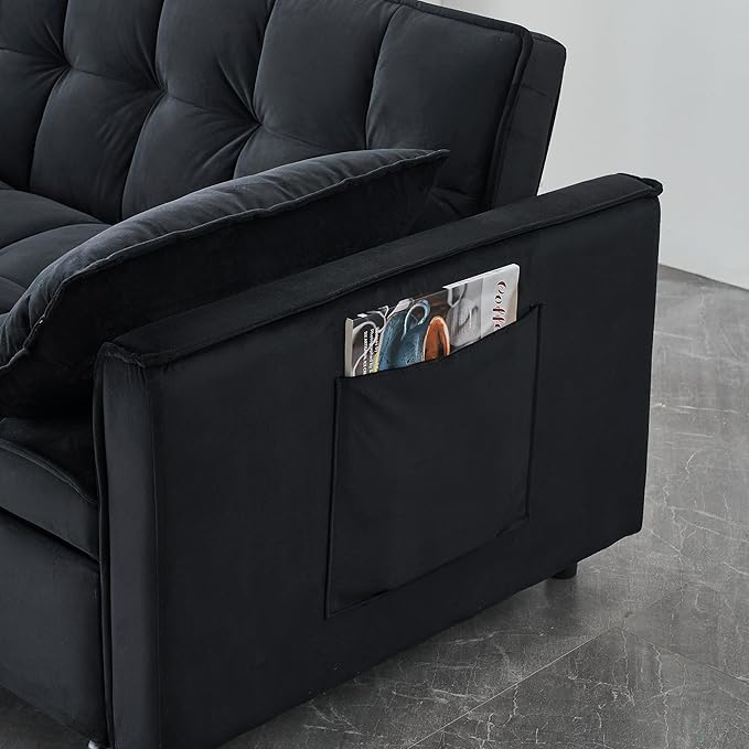 Ball & Cast 55" Convertible Sleeper Sofa Bed, Convertible Pull Out Couch - Image 6