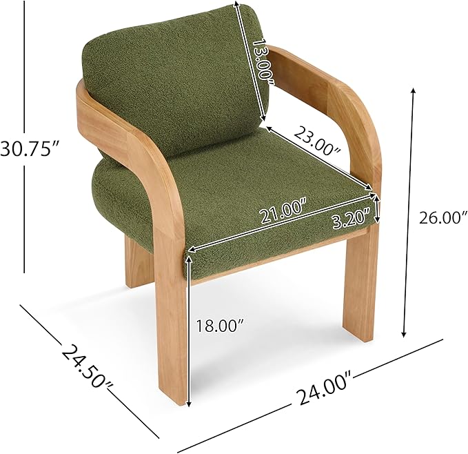 Christopher Knight Home Yorick Modern Boucle Dining Chair Set of 2 - Image 2